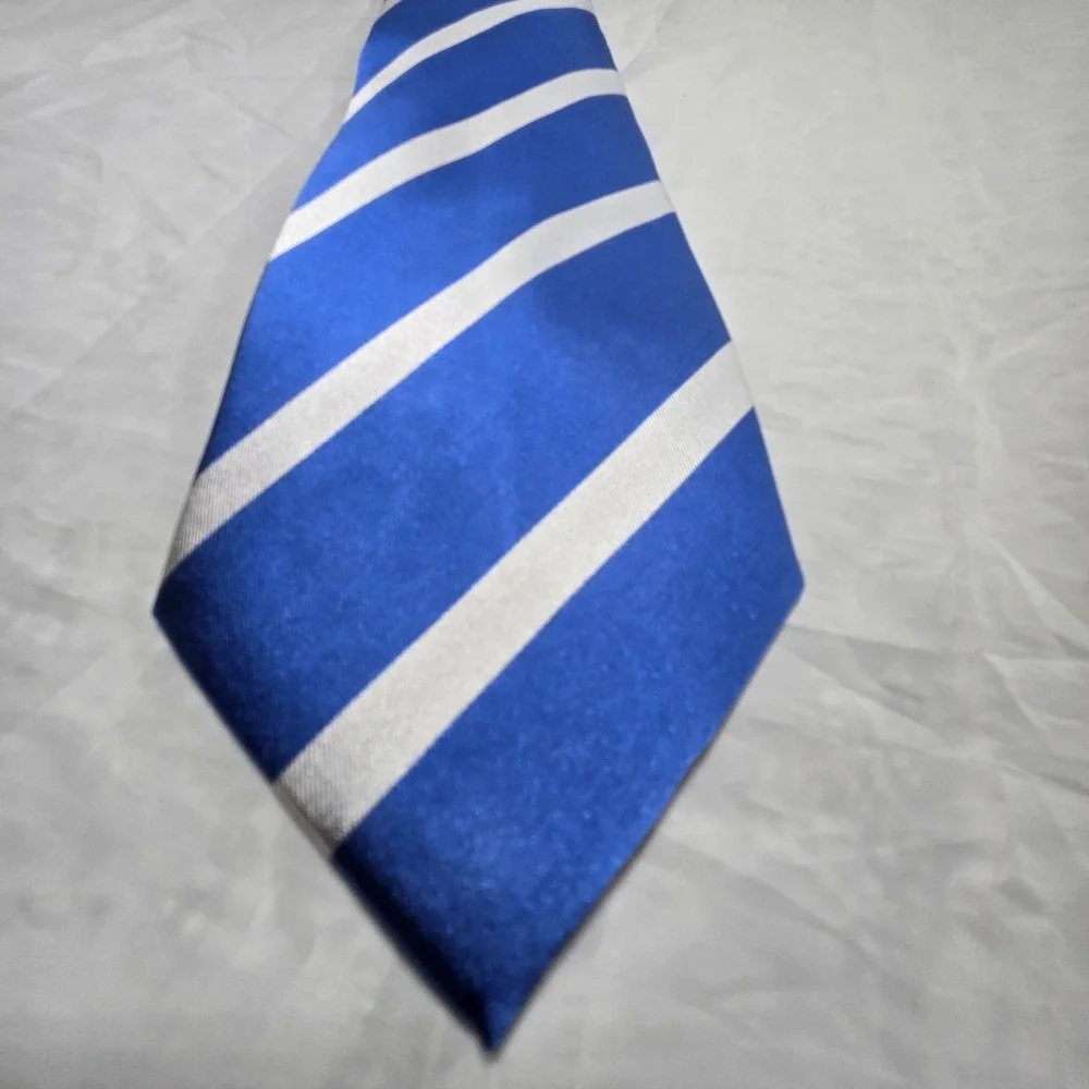 Donald J Trump President Tie Blue White Striped Silk Presidential Seal Men's